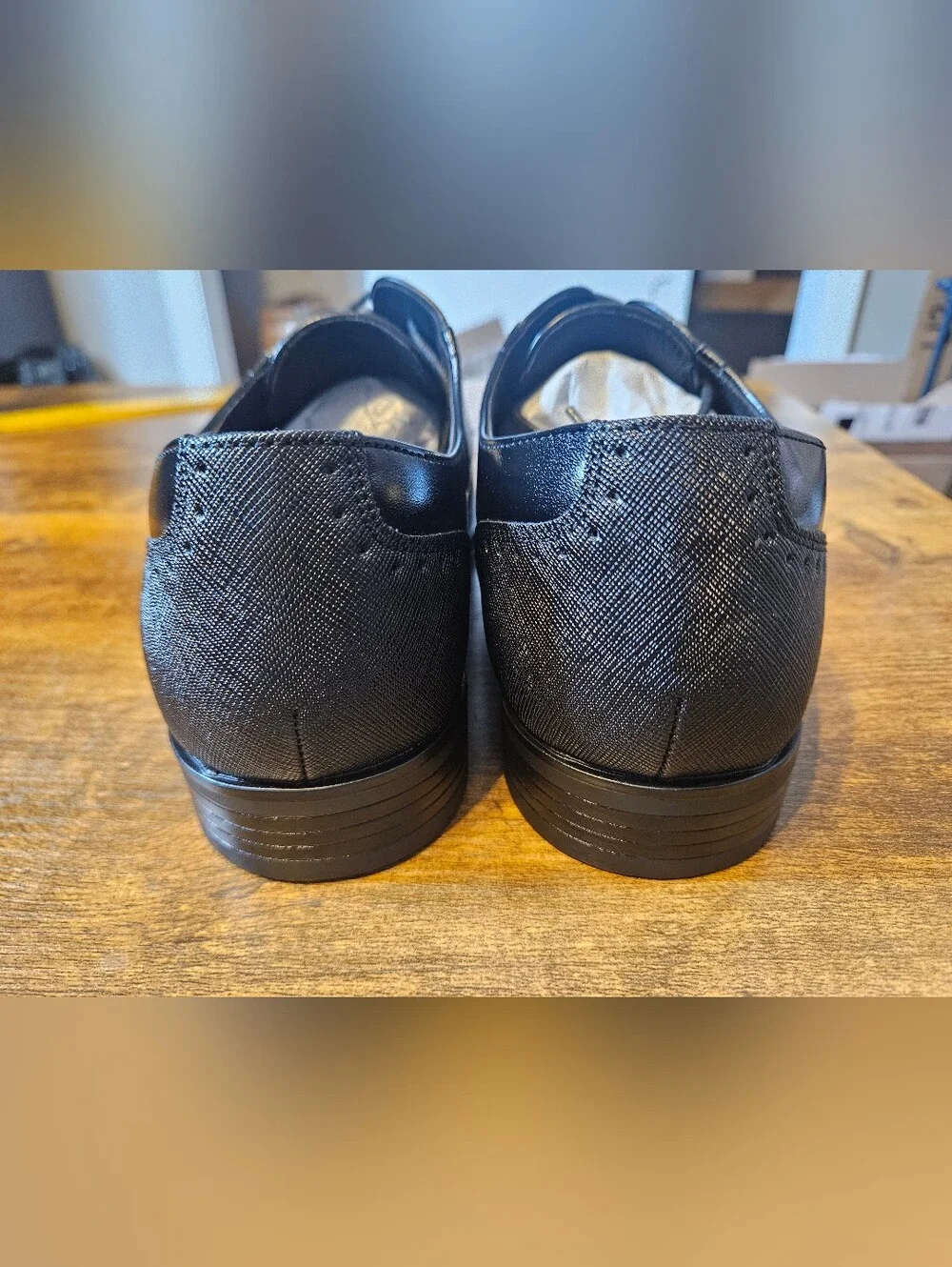 Stacy Adams Boys Size 5.5M Plain Toe Lace-up Oxford Black Dress Shoes NEW In Box